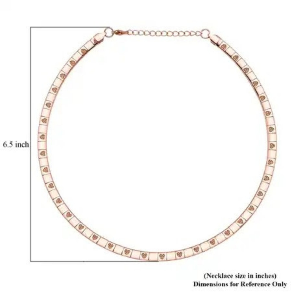 Omega Heart Pattern Necklace - Picture 3 of 3